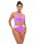 Hotline Garter Belt Neon Purple Body Garters/Harness Nona Perkasa