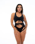 Hotline Garter Belt Black Body Garters/Harness Nona Perkasa