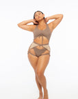 Hotline Garter Belt Mocha Body Garters/Harness Nona Perkasa