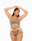 Hotline Garter Belt Mocha Body Garters/Harness Nona Perkasa