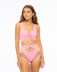 Hotline Garter Belt Rose Pink Body Garters/Harness Nona Perkasa
