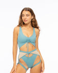 Hotline Garter Belt Stone Blue Body Garters/Harness Nona Perkasa
