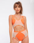 ORCHID BODY HARNESS IN SALMON NUDE Garter Nona Perkasa