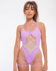 QUEEN O.T. NIGHT BODY GARTER MAUVE NUDE Body Garters/Harness Nona Perkasa