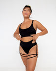 GLADIOLUS TOP IN BLACK Tops Nona Perkasa