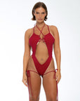 Crave Bodysuit Burgundy Bodysuit Nona Perkasa 