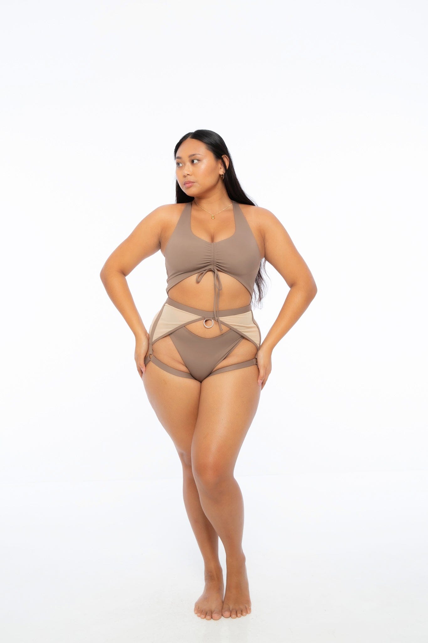 Hotline Garter Belt Mocha  Nona Perkasa